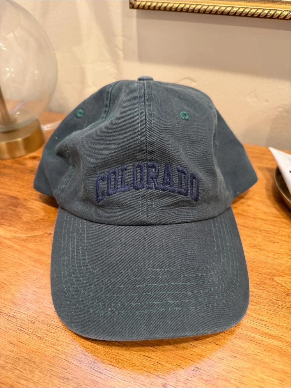 Brandy Melville Colorado Embroidered Green Baseball Cap